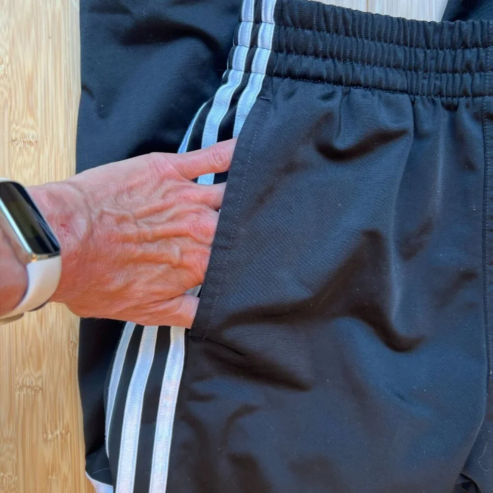 Kids Adidas Black Joggers Size M
